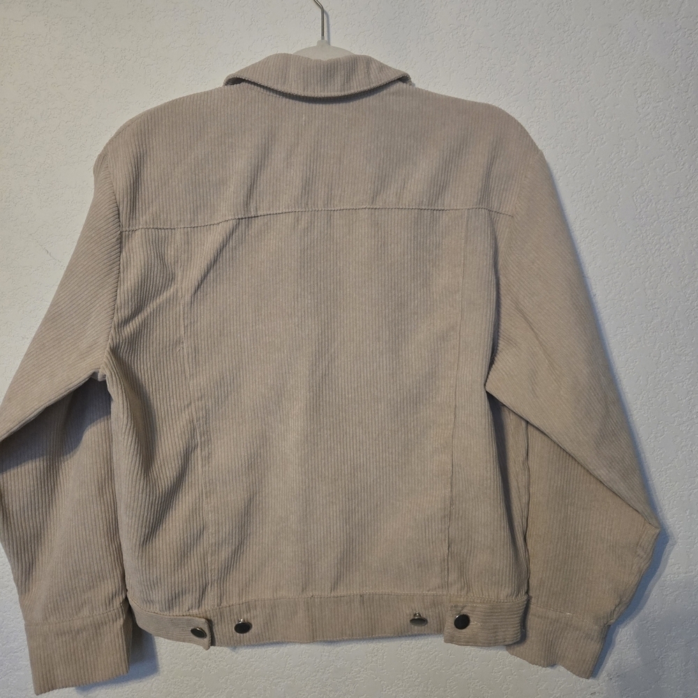 NASTY GAL Beige Corduroy Jacket, Size 4 - Picture 11 of 12